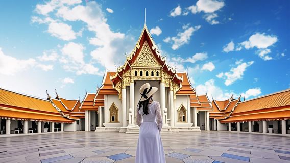 Tagesausflug in Bangkok, Thailand: Der Große Palast + Wat Arun + Wat Paknam mit privatem Fahrer und Guide ◆ exklusives Mittagsbuffet