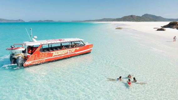 Lazy Cat Travel Airlie Beach Schnellkatze Whitehaven Beach Schnorcheln Englischer Tagesausflug inklusive Mittagessen Hill Inlet