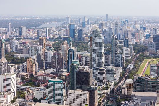 Bangkok hotels across the city skyline, from budget rooms to four-star towers