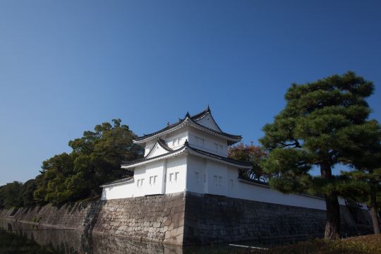Nijo Castle turret and moat, near Kyoto hotels in the Nijo Castle district
