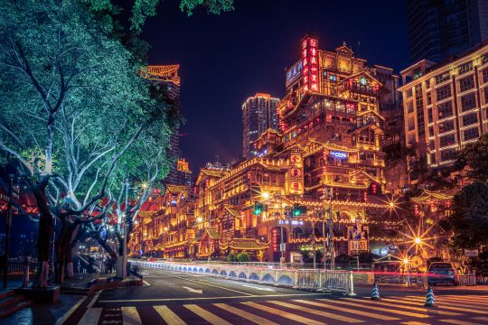 洪崖洞的夜景