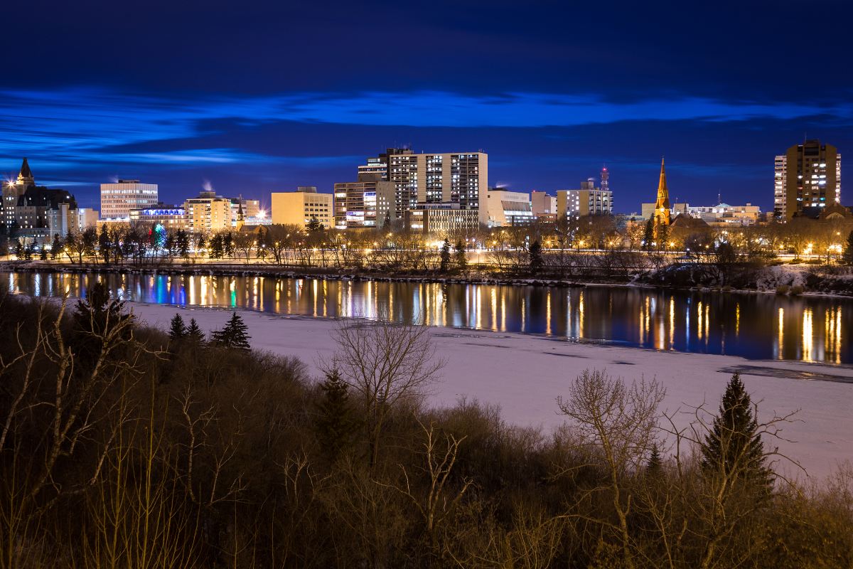 Downtown Saskatoon and the river