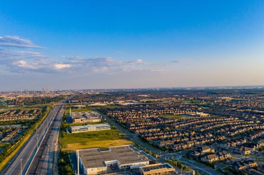 The Highway 7 corridor in Markham