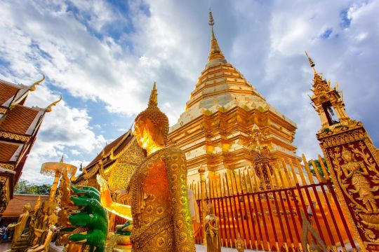 Wat Phra That Doi Suthep on the mountain above Huay Kaew Road, near Chiang Mai hotels in Nimman