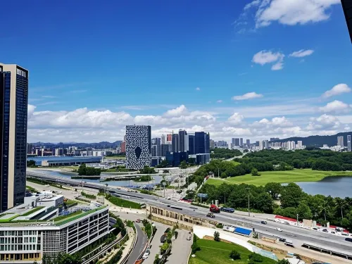 Yi Zhi. High Floor City View Huge-Screen Apartment(Shenzhen North Railway Station, Wanke Yue City) Dekat Hotel Photos
