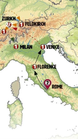 8D7N • Italy and Switzerland ROT GO
