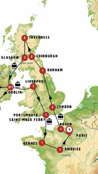 21D20N • British Isles with Brittany and Loire Castles