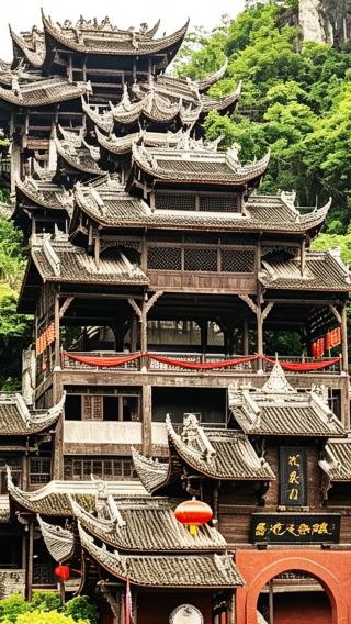2D1N • Wulong District Fairy Mountain + Tiansheng Third Bridge + Chiyou Jiuli Palace + Gongtan Ancient Town +  Wujiang River Gallery