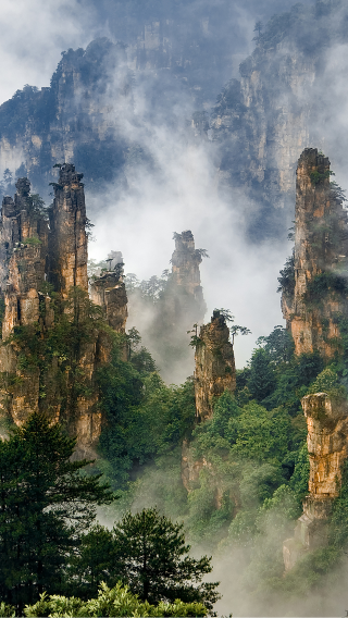 5D4N • Zhangjiajie National Forest Park, Tianmen Mountain,  Glass Bridge, Phoenix Ancient City,  Zhangjiajie High speed Railway 1H to Fenghuang Ancient City