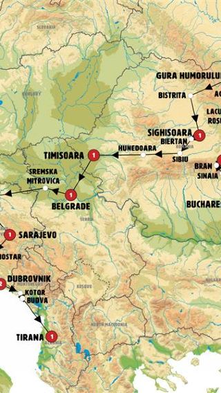 13D12N • Balkan Tour – Ending in Tirana