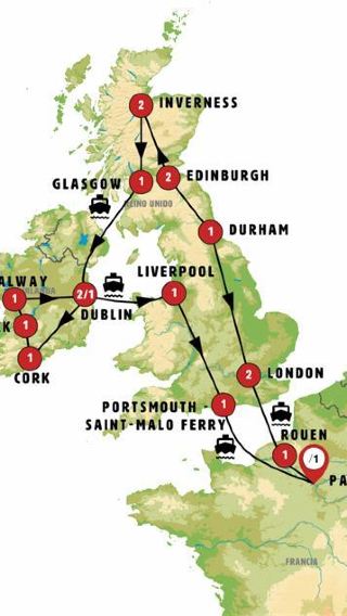 19D18N • British Isles with Brittany