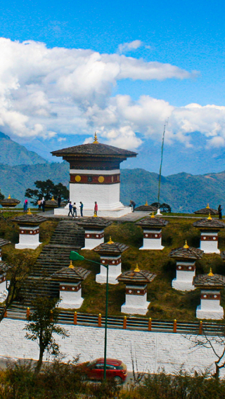8D7N • Bhutan: Thimphu + Punakha + Paro + Phobjikha + Bumthang · 3&4-star hotel options · private vehicle with English-speaking guide · online service