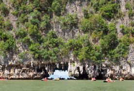 2D1N · Group Tours · James Bond Island Kayaking Tour by Longtail Boat from Krabi · Embark on a journey to James Bond Island by large longtail boat. Experience canoeing on an 8-hour guided tour of the stunning limestone karst rocks. Follow in the footsteps of Roger Moore.