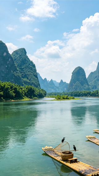 4D3N • Guilin + Yangshuo: Li River 3-star Cruise Xingping Section + Yulong River Bamboo Rafting + Off-Road Jeep Adventure or Silver Cave Exploration