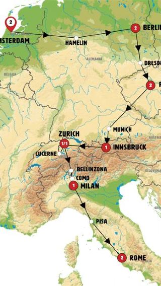 13D12N • From Amsterdam to Rome