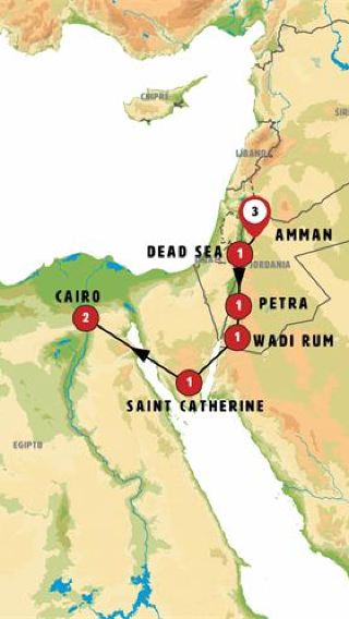 10D9N • Lights of Jordan and Cairo