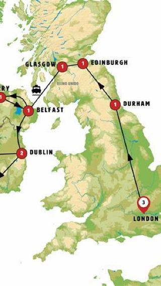 16D15N • Great British Route and Ireland from North to South with London, Ending in Dublin