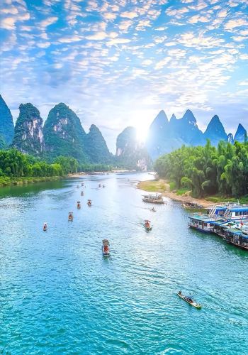 4D3N • Special price for Fri & Sat: Tips Included, Li River bamboo rafting, Nine-Horse Hill, 20-yuan note viewpoint, Xianggong Hill, optional overnight stay at Longji Terraces