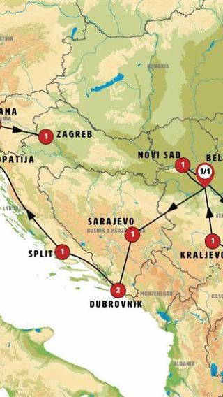 13D12N • Jewels of Serbia and the Balkans, Ending in Zagreb