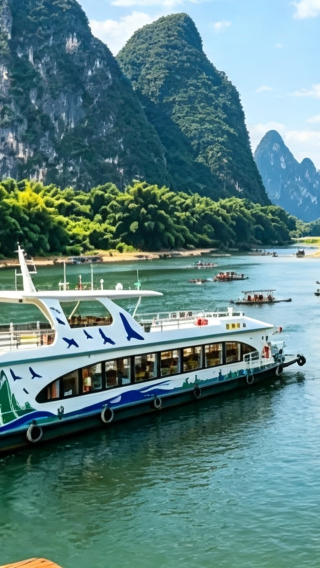 5D4N • Guilin + Yangshuo Muslim tour: Chongshan Mosque + Li River Cruise + Yulong River Bamboo Rafting