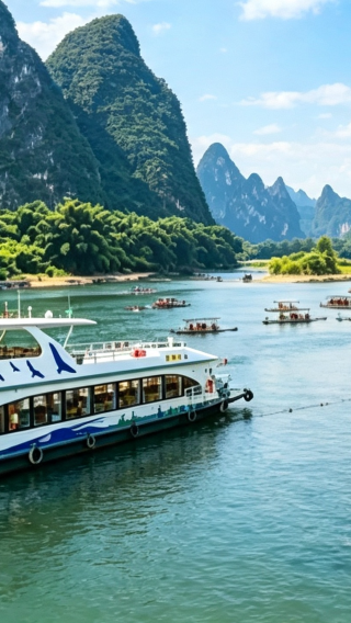 5D4N • Guilin + Yangshuo Muslim tour: Chongshan Mosque + Li River Cruise + Yulong River Bamboo Rafting
