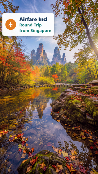 10D9N • Airfare Incl · City Meets Nature: Chongqing + Zhangjiajie · Hongya Cave Nights + Avatar Peaks + Tianmen Sky Gate · Fairy Mountain & Fenghuang · Meals Incl · SG Departure