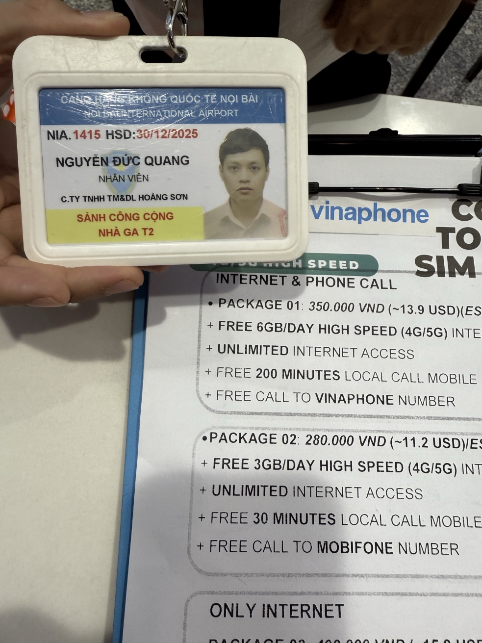 越南4G/5G SIM 卡| 河內機場取貨| Viettel/Mobifone 網絡| Trip.com