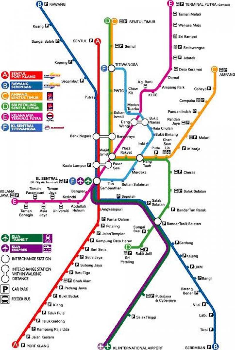 KLIA Ekspres rute