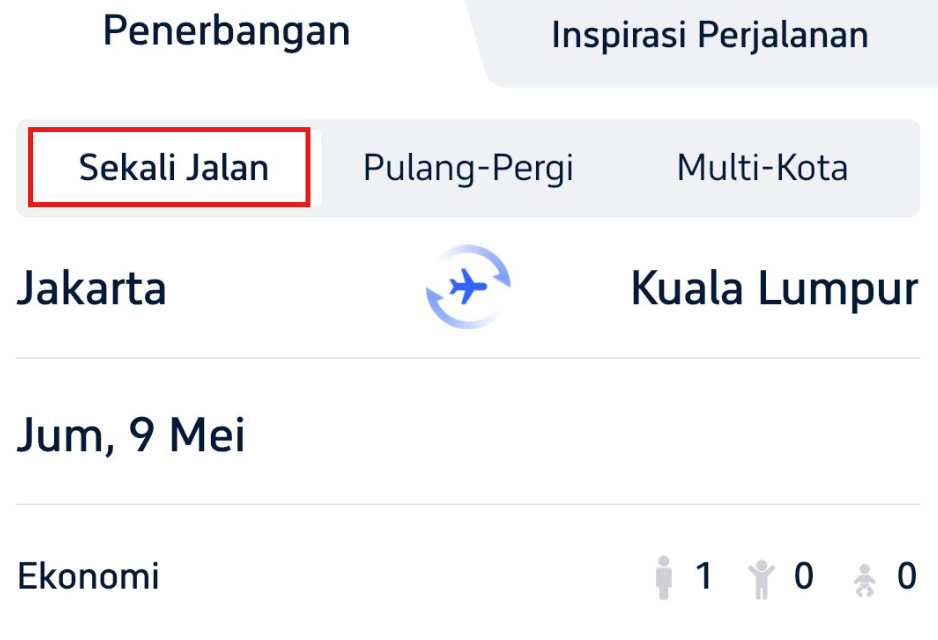 harga tiket pesawat sekali jalan