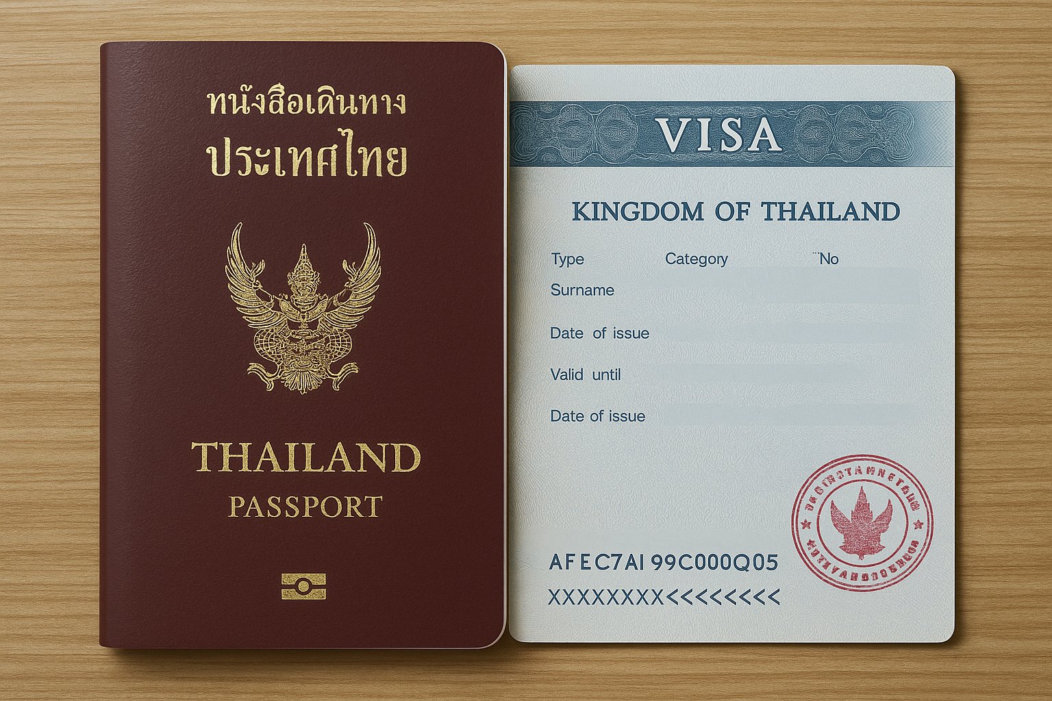 thailand pasport and visa