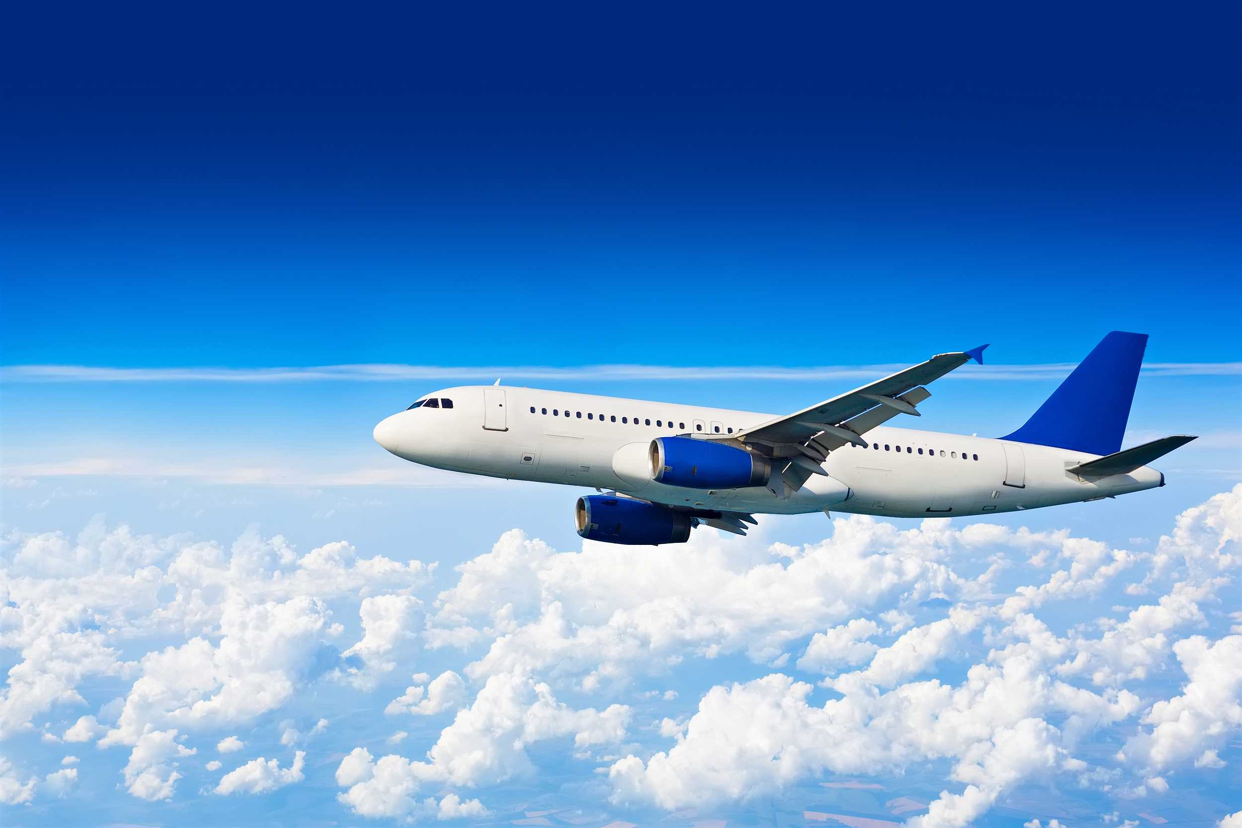 a plane flying in the sky