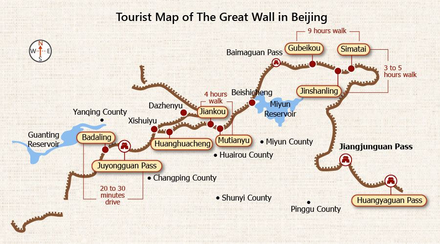  Great Wall of China Beijing Map