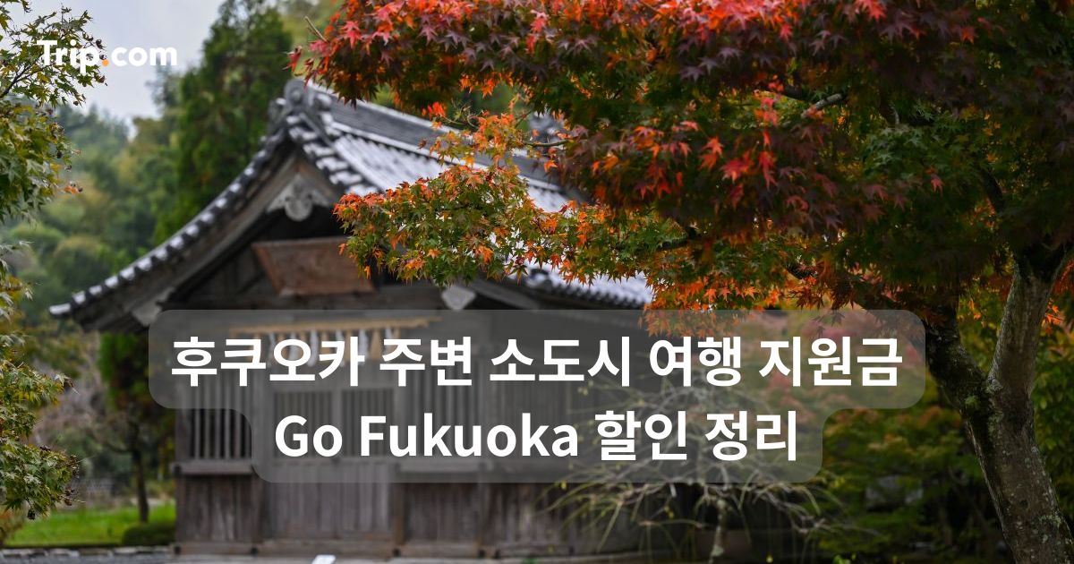 후쿠오카 주변 소도시 여행 지원금 Go Fukuoka 할인 정리 | 트립닷컴