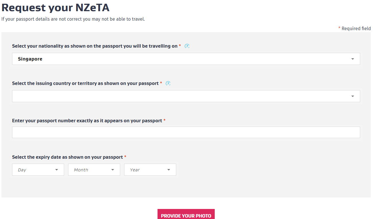 How to apply NZ ETA step 2