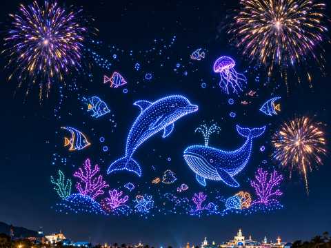 Zhuhai Chimelong Ocean Kingdom Drone Show