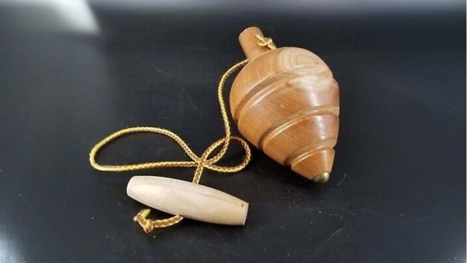 Hand-Carved Wooden Top Spinners