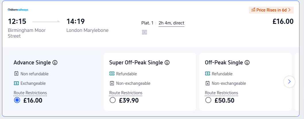 Booking train tickets and cheap rail travel in the UK