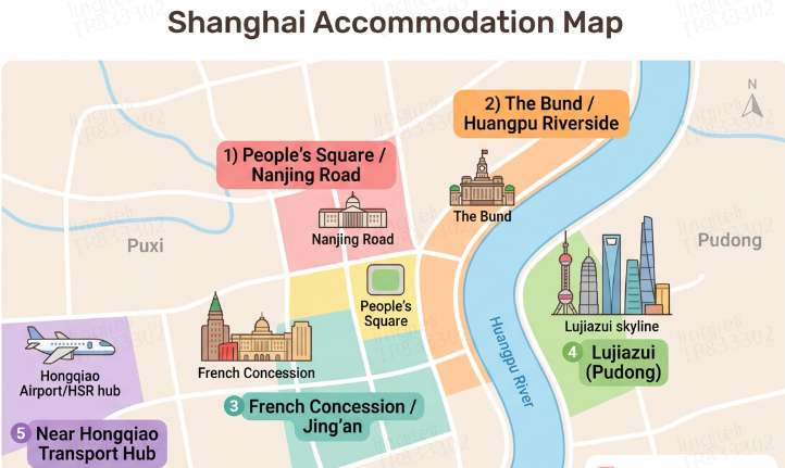 Shanghai Accomodation Map