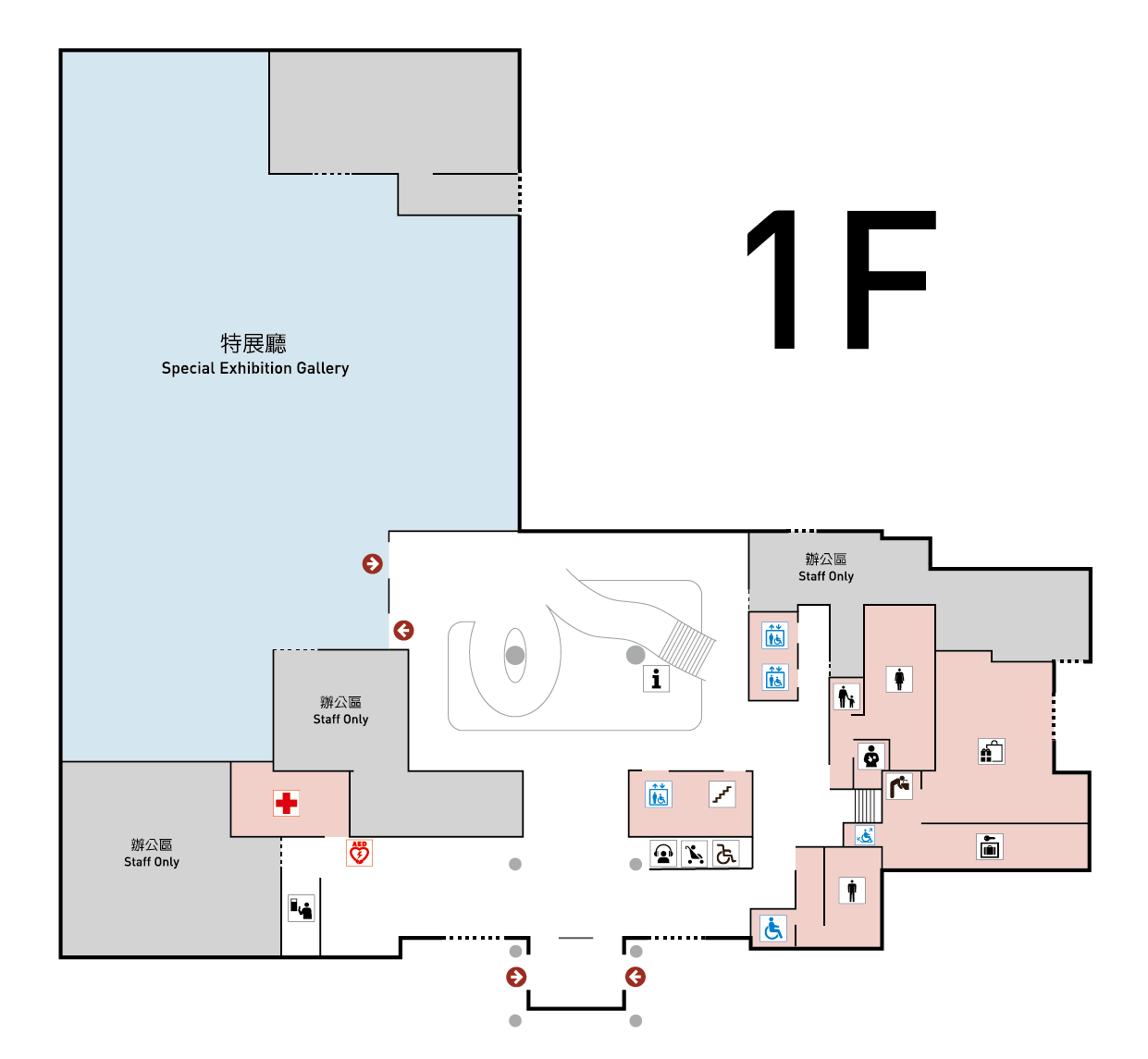 國立故宮博物院北部院區 第二展覽館平面圖