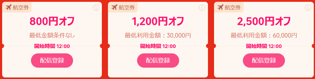 期間中の火曜日に配布予定の割引クーポン②