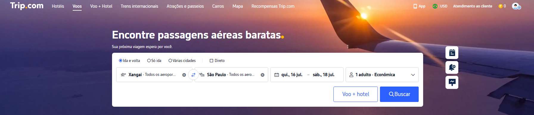 Como faço para remarcar voos na Trip.com?