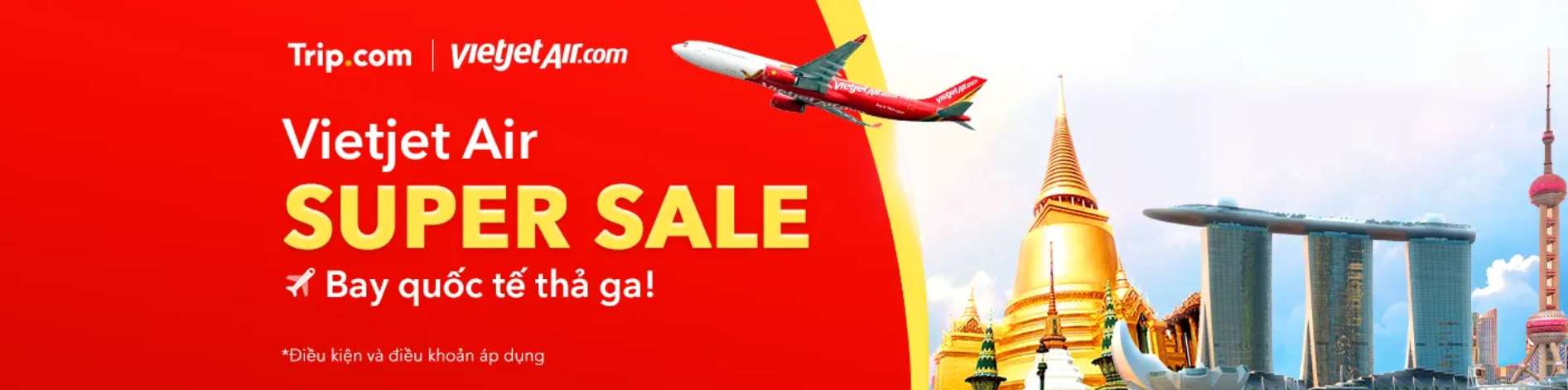 Ưu đãi bay Quốc tế cùng Vietjet Air