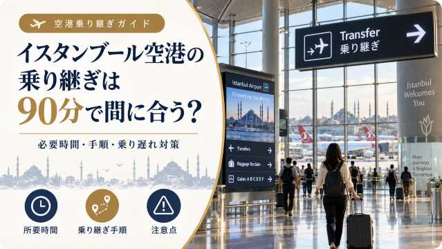 イスタンブール空港の乗り継ぎは90分で間に合う？必要時間・手順・乗り遅れ対策
