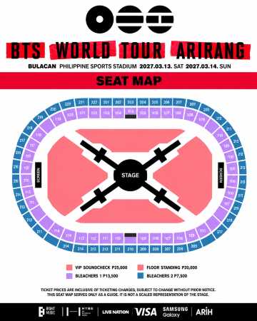 BTS Bulacan 2027 Seat and Ticket Prices