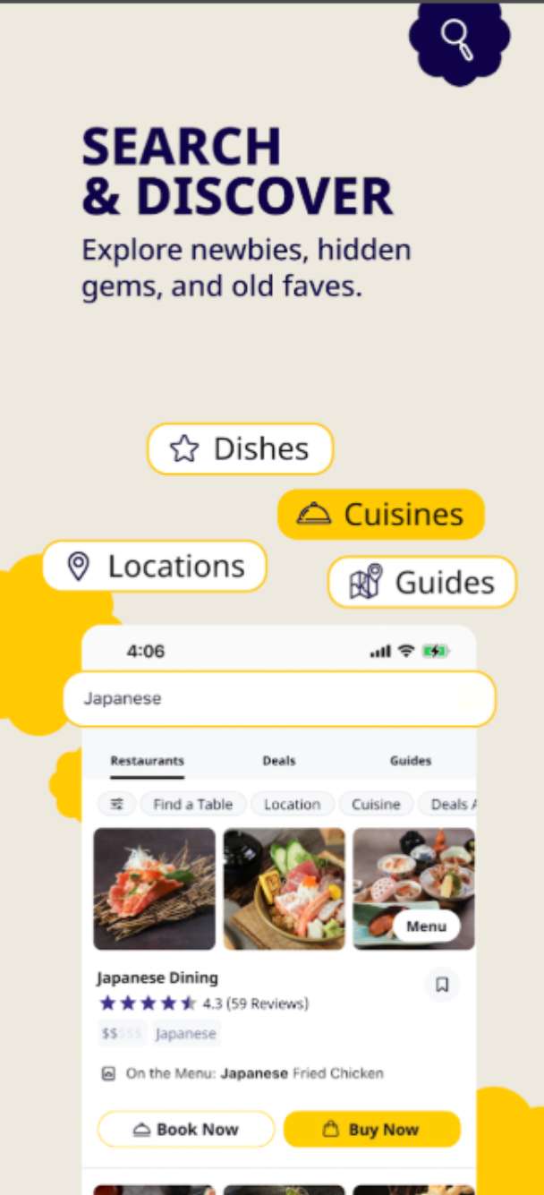 Search Restaurant Chope Apps