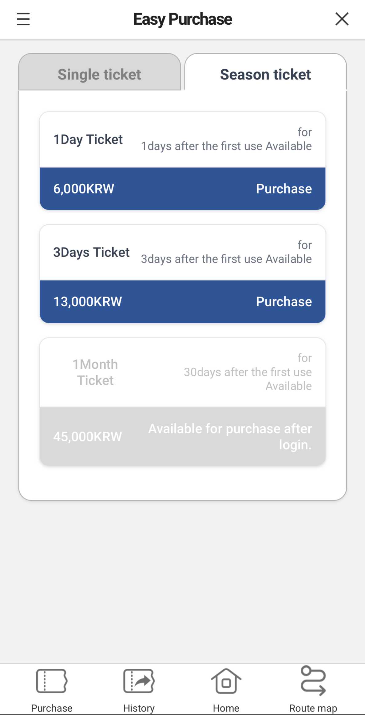 One-Day and Three-Day Metro Passes