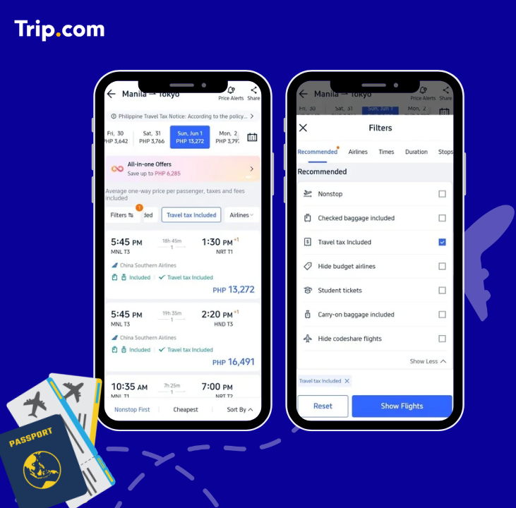 Example Trip.com Tax Picture