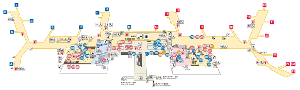 2F 出発・到着フロア