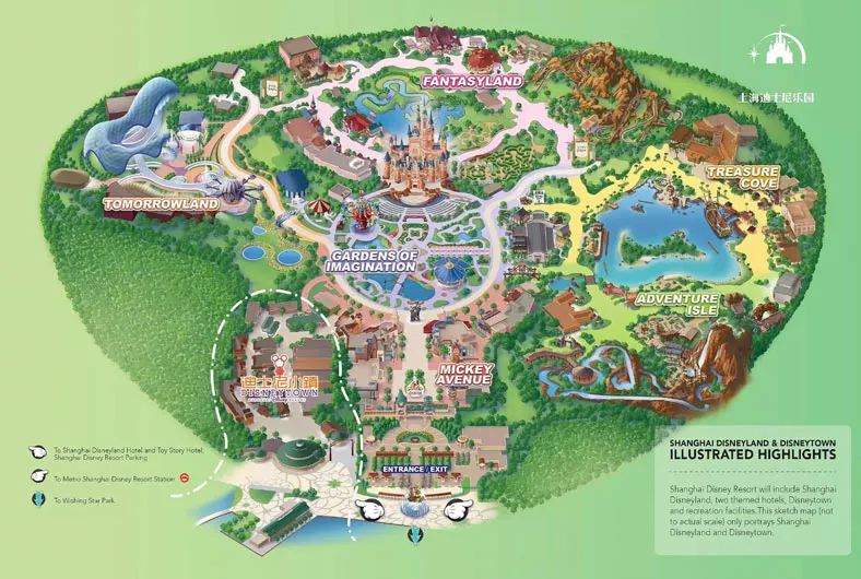 Karte von Shanghai Disneyland