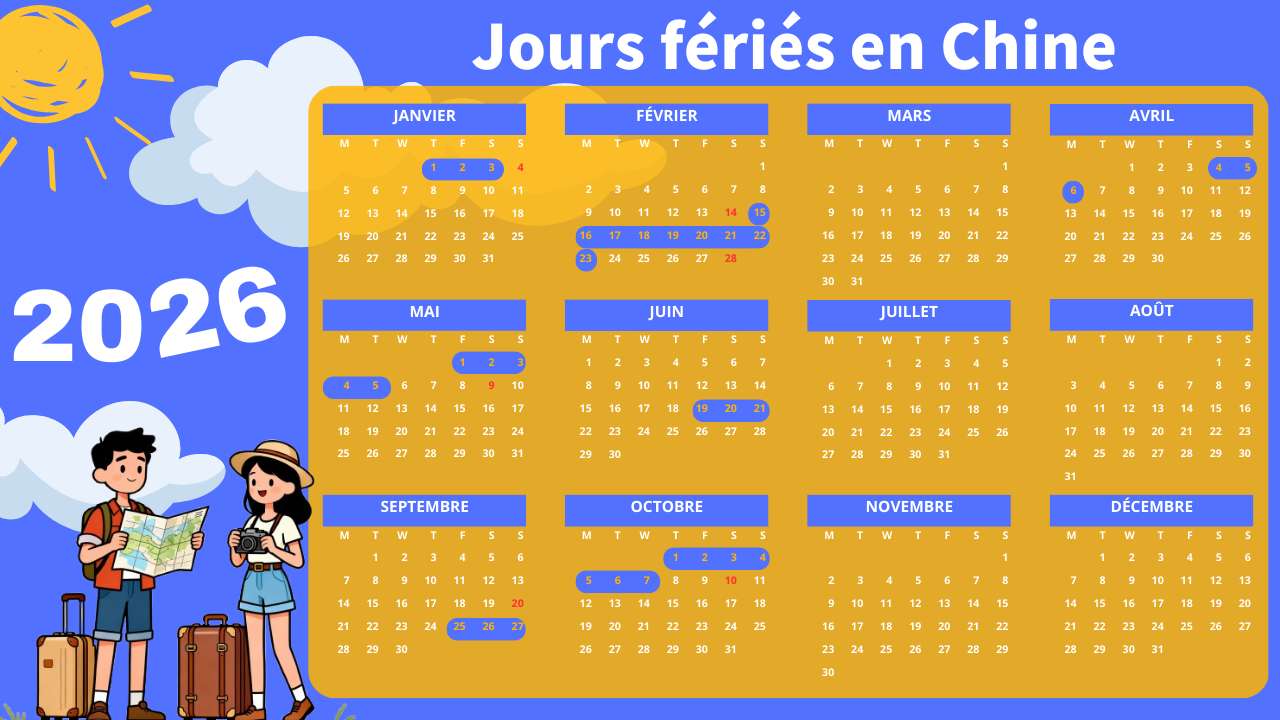 Vacances publiques chinoises en 2026